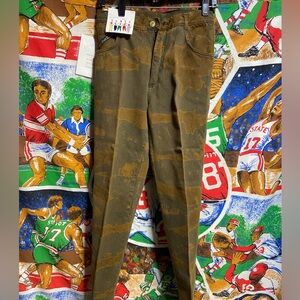 NWT Deadstock Vintage 80's Slick Camo Patterned jeans